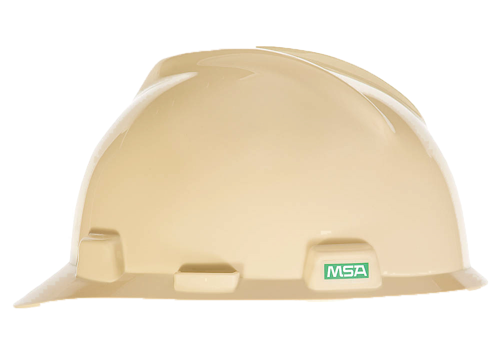 MSA V-Gard Standard Light Buff Hard Hat | Customhardhats.com