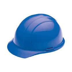 Blue MSA V-Gard standard hard hat