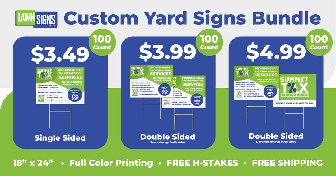 Custom Yard Signs Bundles | Lawnsigns.com