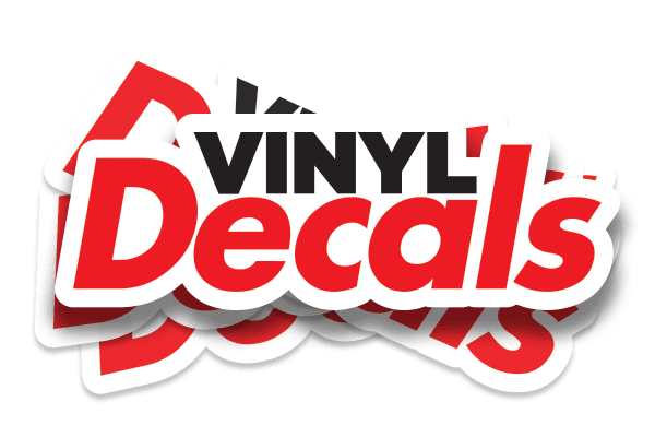 Custom Vinyl Decal that is shaped in to the "Vinyl Decals" text