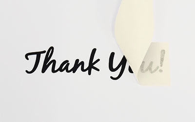 Thank You Transfer Sticker
