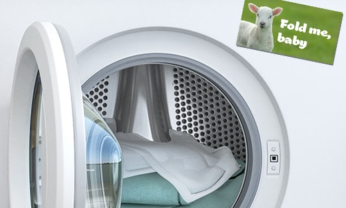 Fold Me Baby magnet on dryer
