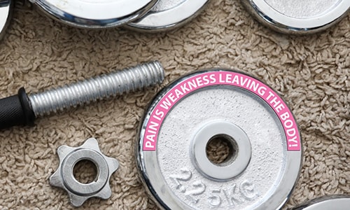 Workout magnet on weights