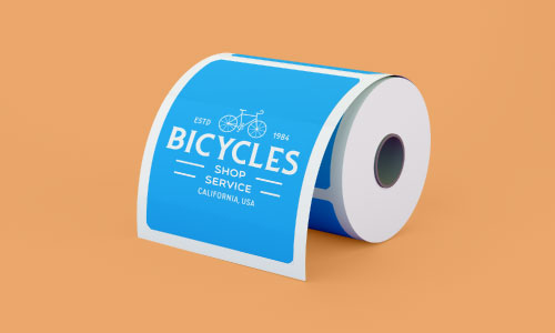 Square Paper Roll Labels