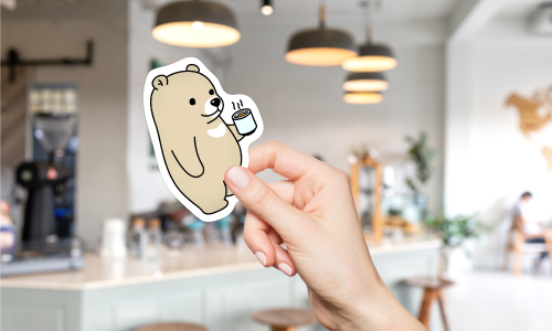 Die-Cut Bear Sticker | Stickers.com