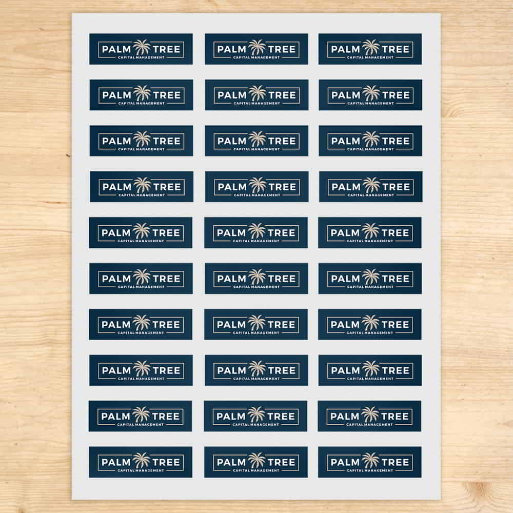 Rectangle Palm Tree Capital Management Label Sheets