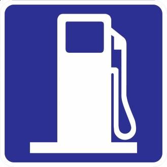 Blue Gas Pump Sign | Streetsigns.com