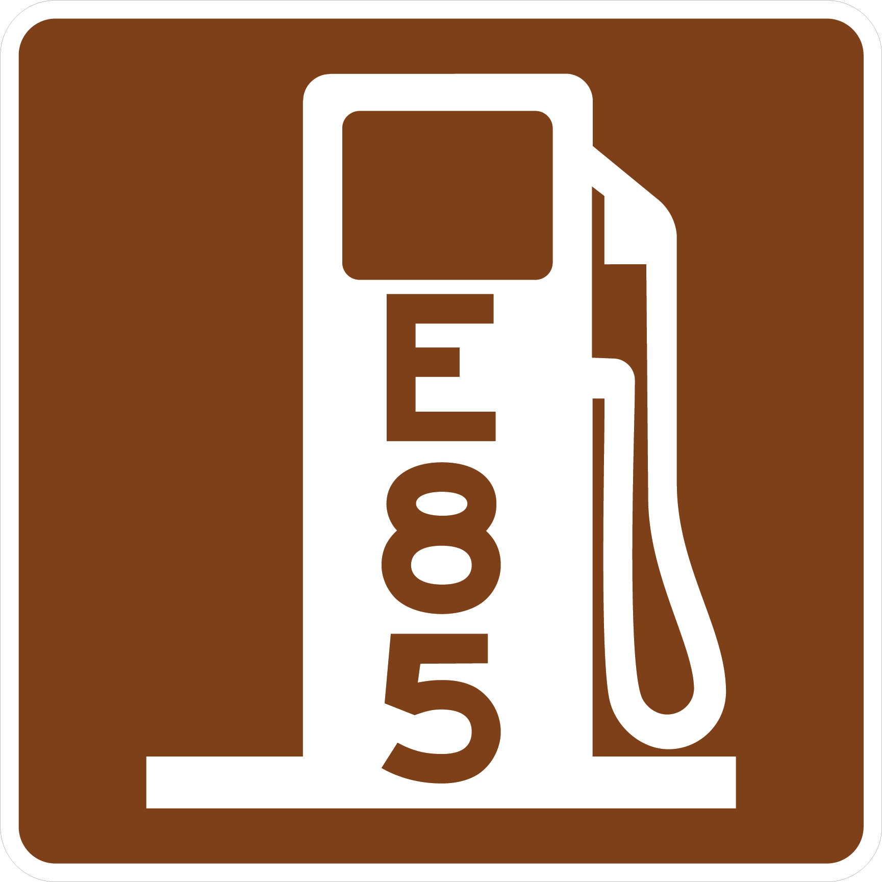 Brown Alternative Fuel Ethanol Symbol Sign | Streetsigns.com