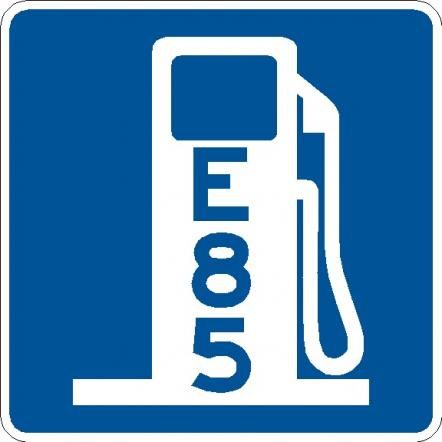 Blue Alternative Fuel Ethanol Symbol Sign | Streetsigns.com