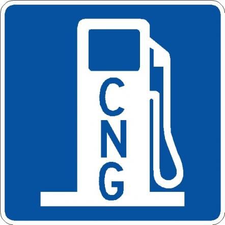 Blue Alternative Fuel - Compressed Natural Gas Sign Pump | Streetsigns.com