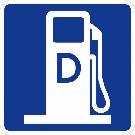 Blue Diesel Pump Sign | Streetsigns.com