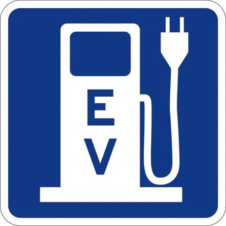 Blue Electric Vehicle Charging Sign | Streetsigns.com