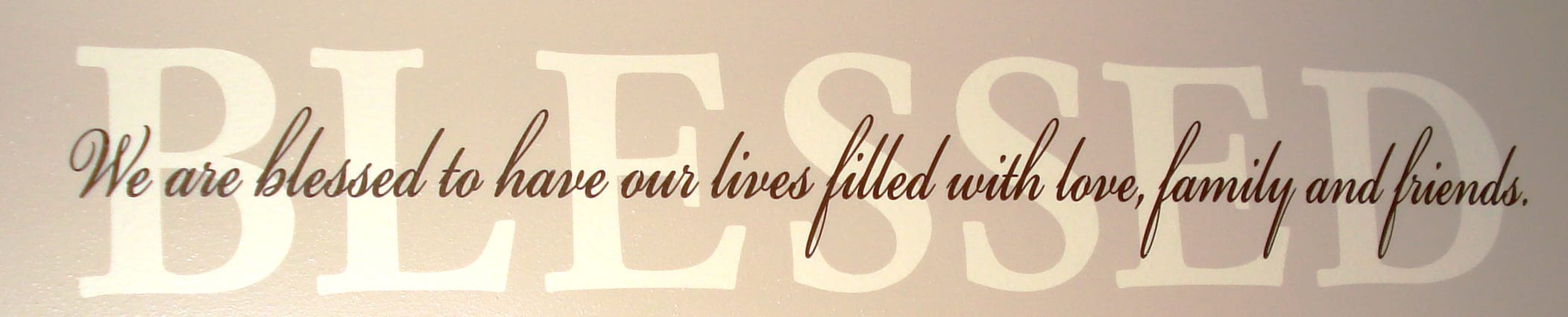 Blessed Wall Graphic with Tan background