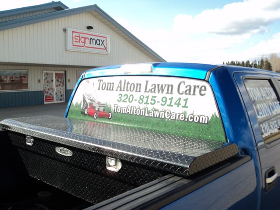 Tom Alton Lawn Care - Window Perf Print | Signmax.com