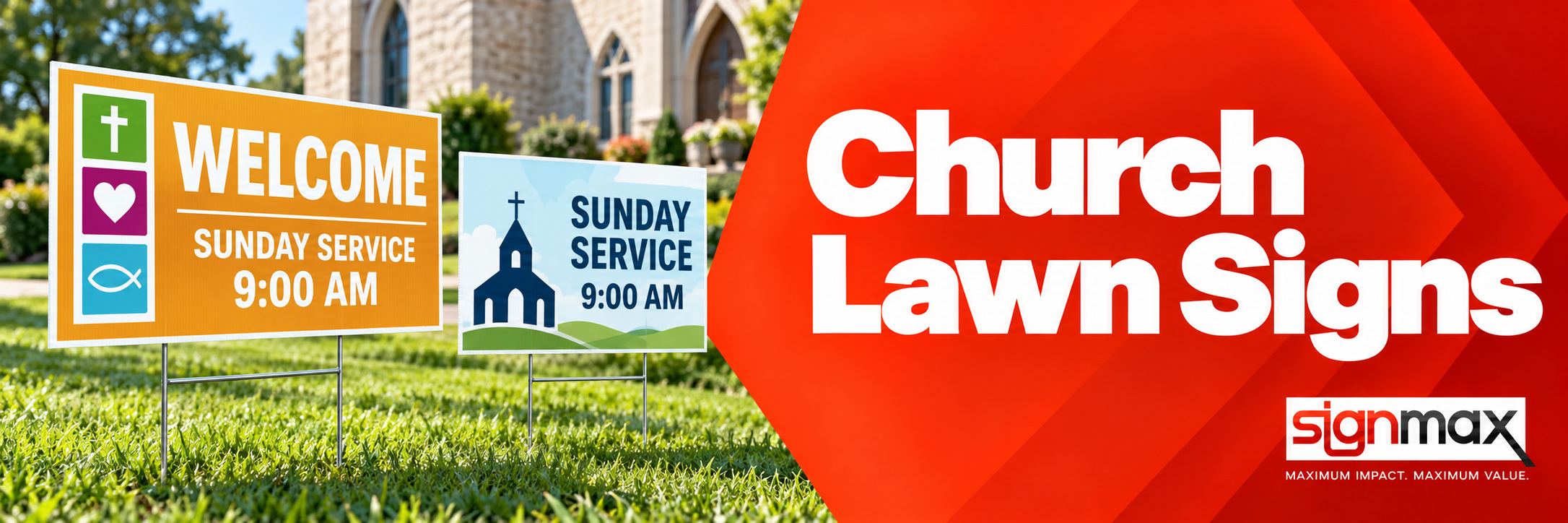 Custom Lawn Signs for Churches from Signmax.com