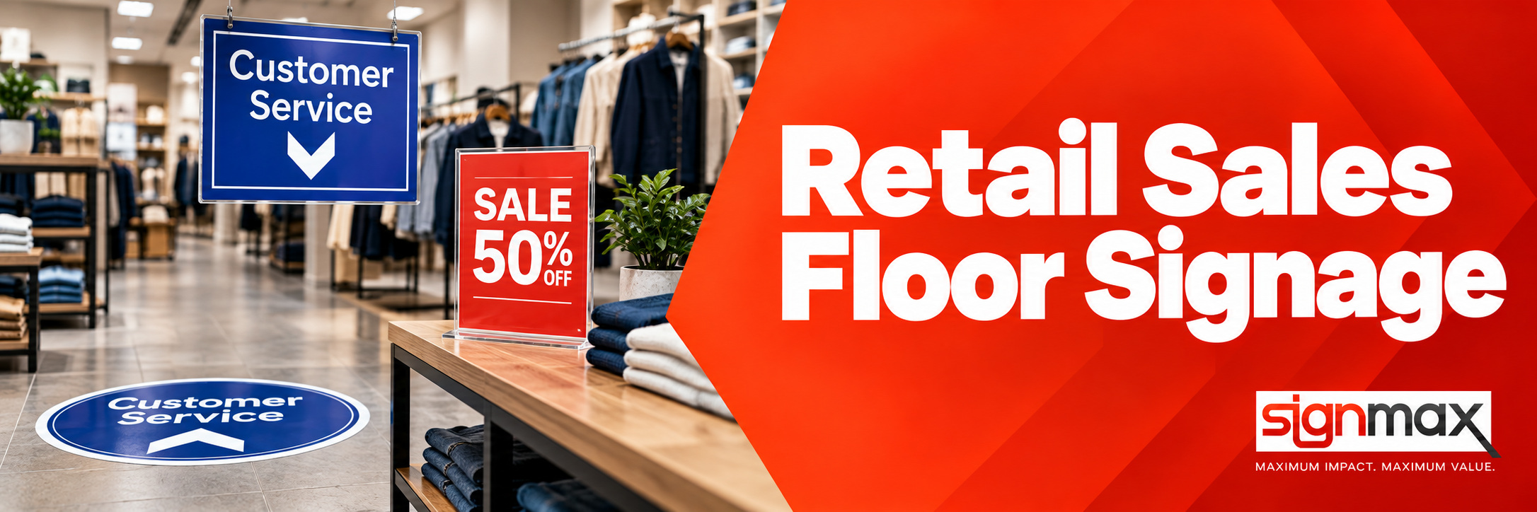 Custom Retail Sales Floor Signage Solutions from SignMax