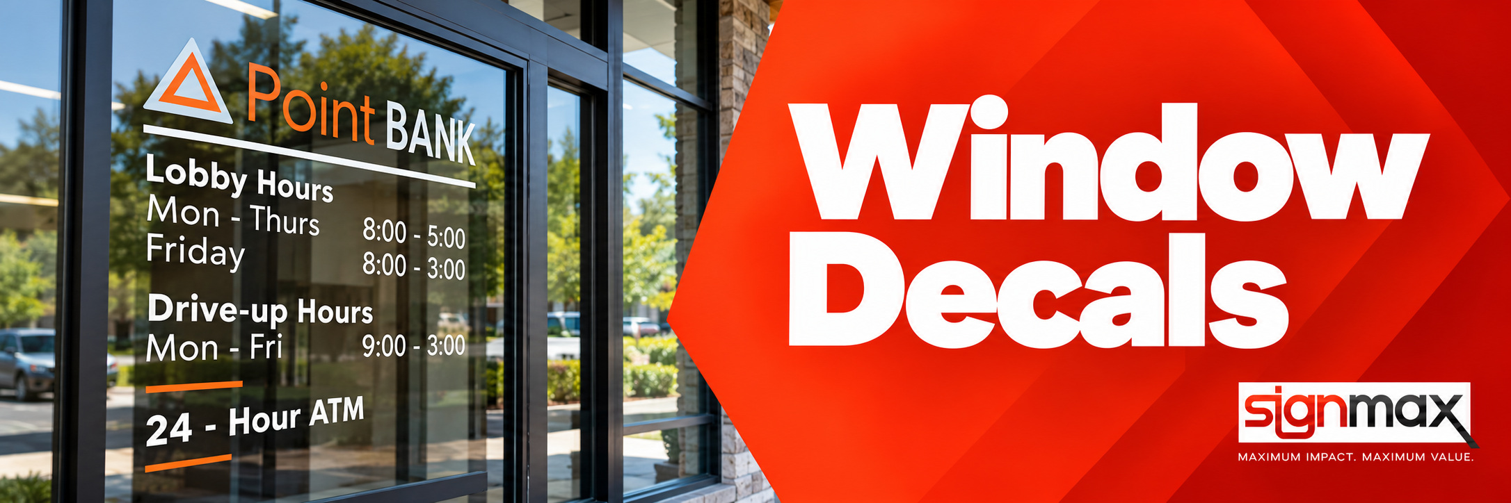Window Decals for Storefront or Vehicle Windows from SignMax.com